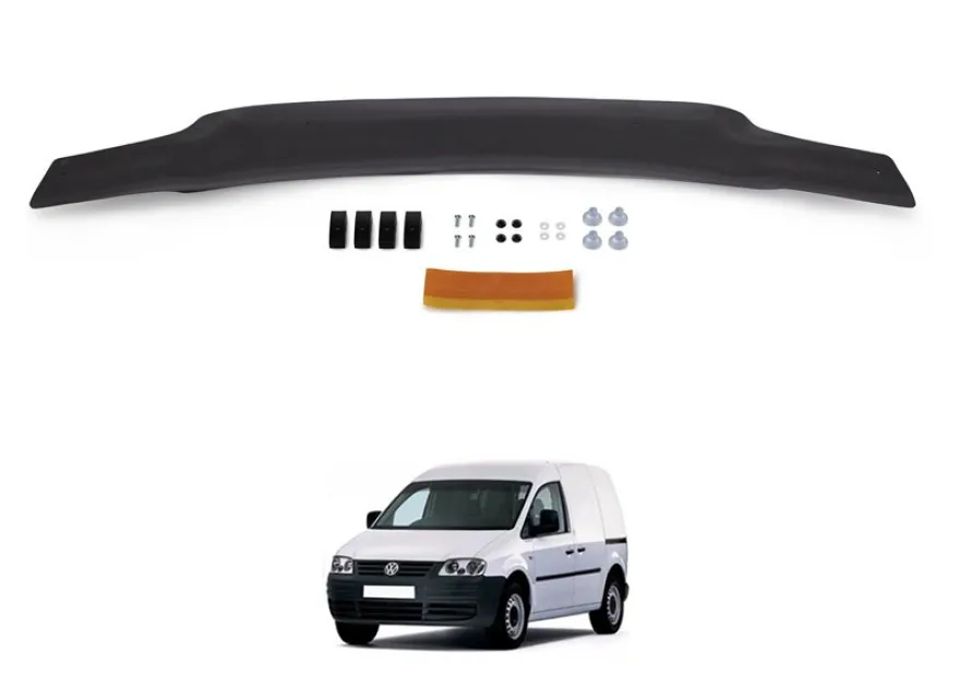 Huvskydd VW Caddy III 2004–2010 – ABS-plast blanksvart