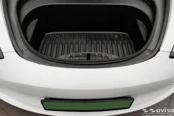 Inre Lastskydd Rostfri Svart Borstad Metall Tesla Model 3 2019-2023