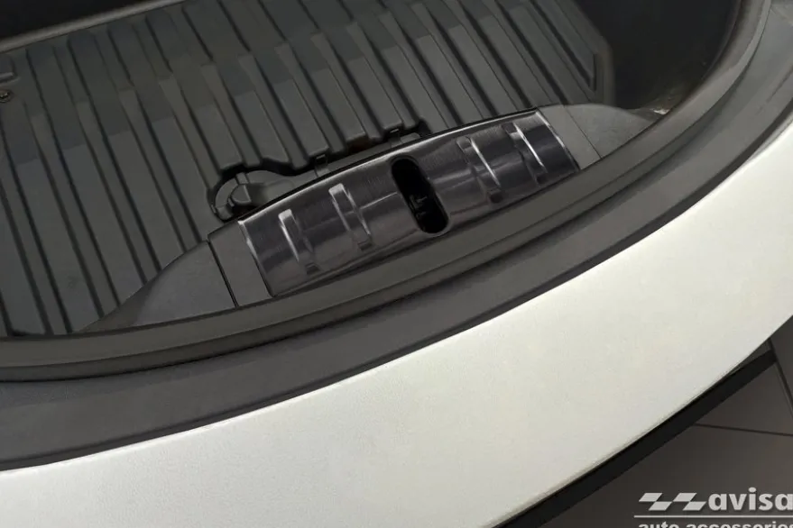 Inre Lastskydd Rostfri Svart Borstad Metall Tesla Model 3 2019-2023