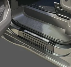Instegslister Fram Blank Svart ABS-Plast Vw Transporter T7 Multivan 2022->