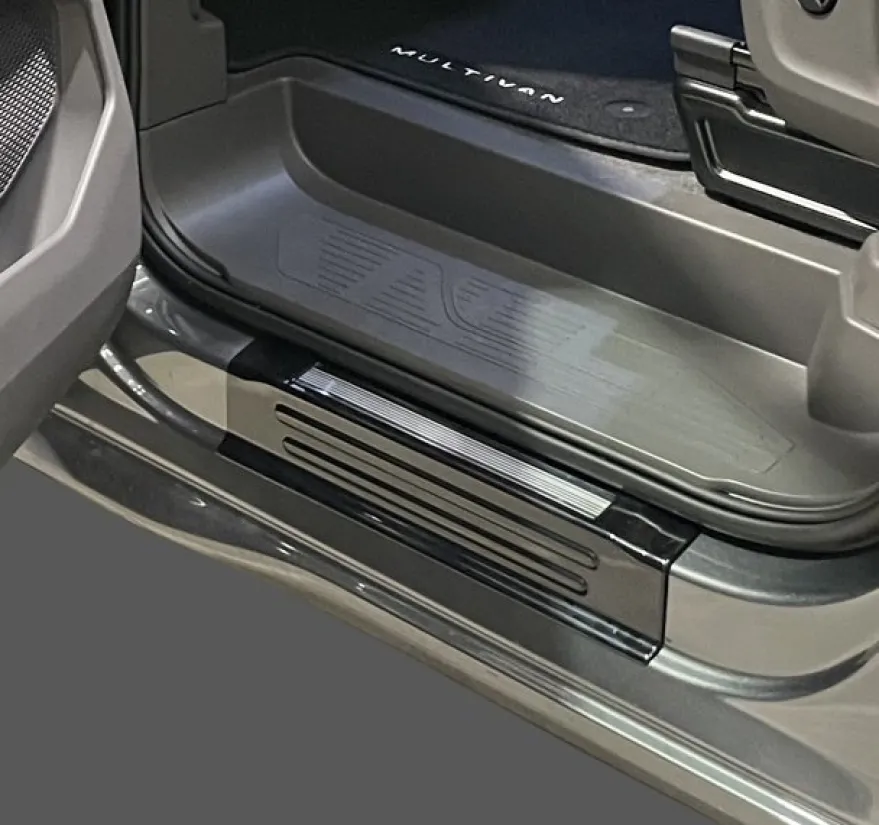 Instegslister Fram Blank Svart ABS-Plast Vw Transporter T7 Multivan 2022->