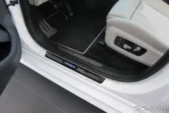 Instegslister i Blank Svart Stål Bmw X7 G07 2018-><noscript><img width=