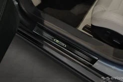 Instegslister i Blank Svart Stål Tesla Model S 2012->