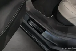 Instegslister i Blank Svart Stål Tesla Model S 2012->