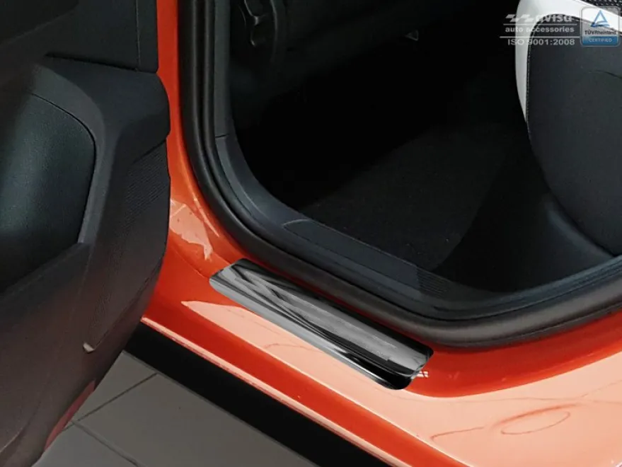 Instegslister i Blank Svart Stål VW T-Roc 2017->
