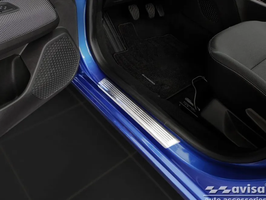 Instegslister i Borstad Stål Dacia Sandero III 5D 2020->