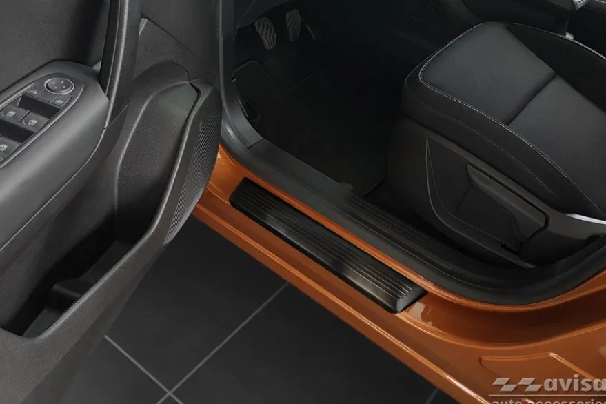 Instegslister i Borstad Svart Stål Renault Captur II 2019->