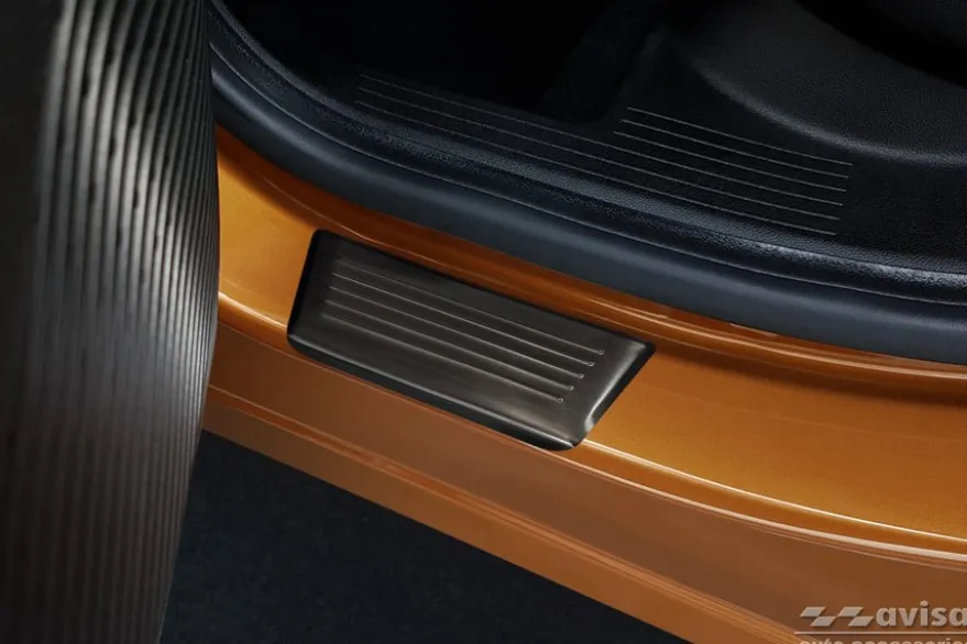 Instegslister i Borstad Svart Stål Renault Captur II 2019->