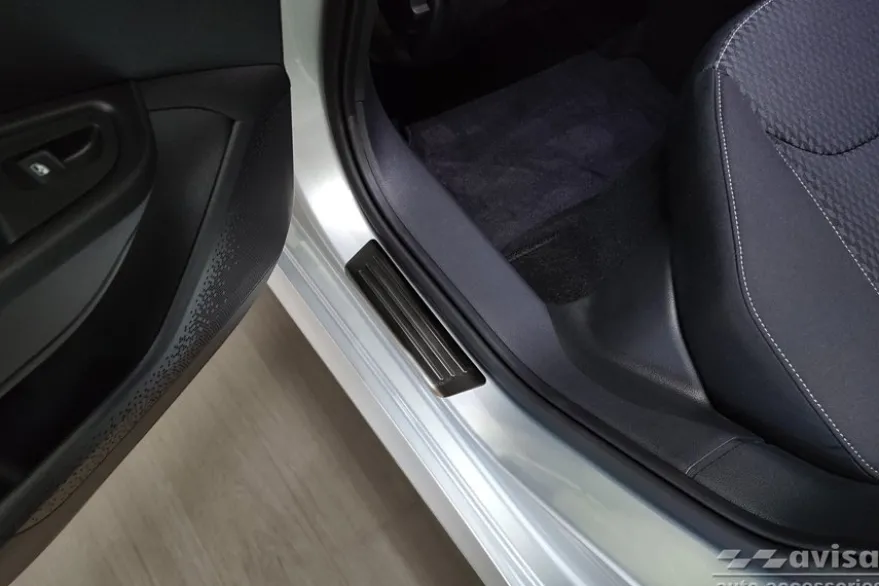 Instegslister i Borstad Svart Stål Skoda Fabia IV Hatchback 2021->