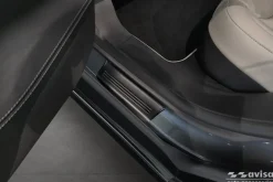 Instegslister i Borstad Svart Stål Tesla Model S 2012->