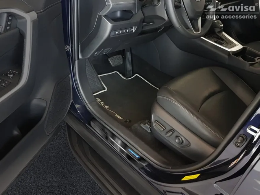 Instegslister i Borstad svart Stål Toyota RAV4 V Hybrid 2018-> Suzuki Across 2020->