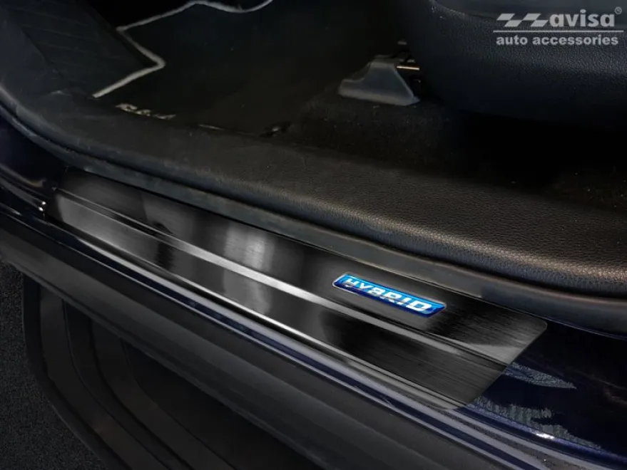 Instegslister i Borstad svart Stål Toyota RAV4 V Hybrid 2018-> Suzuki Across 2020->
