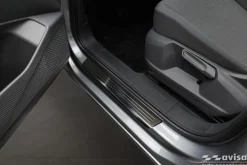 Instegslister i Borstad svart stål VW Caddy V 2020-><noscript><img width=