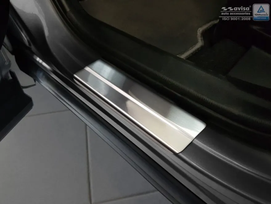 Instegslister Toyota RAV4 IV Svart Borstad Metall.