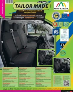 Kegel Bilklädsel Dubbelsits passagerarsäte VW T7 2024-><noscript><img width=