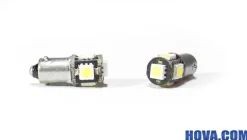Lampor LED Ba9s 5st SMD-Dioder Canbus Blå