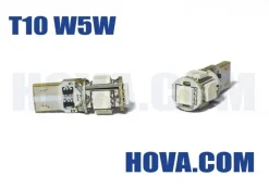 Lampor LED med 5st SMD Polaritetsoberoende T10 W5W Wedge Canbus Blå