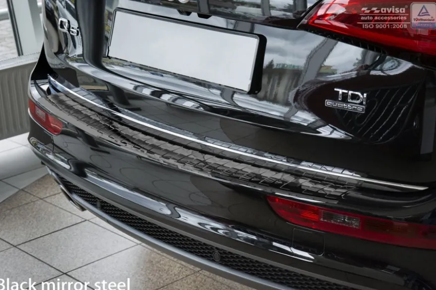 Lastskydd Rostfri Blank Svart Metall Audi Q5 2008-2016