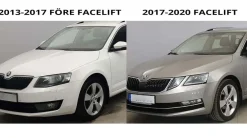 Lastskydd Rostfri Blank Svart Metall Skoda Octavia III 5E Kombi 2017-2020