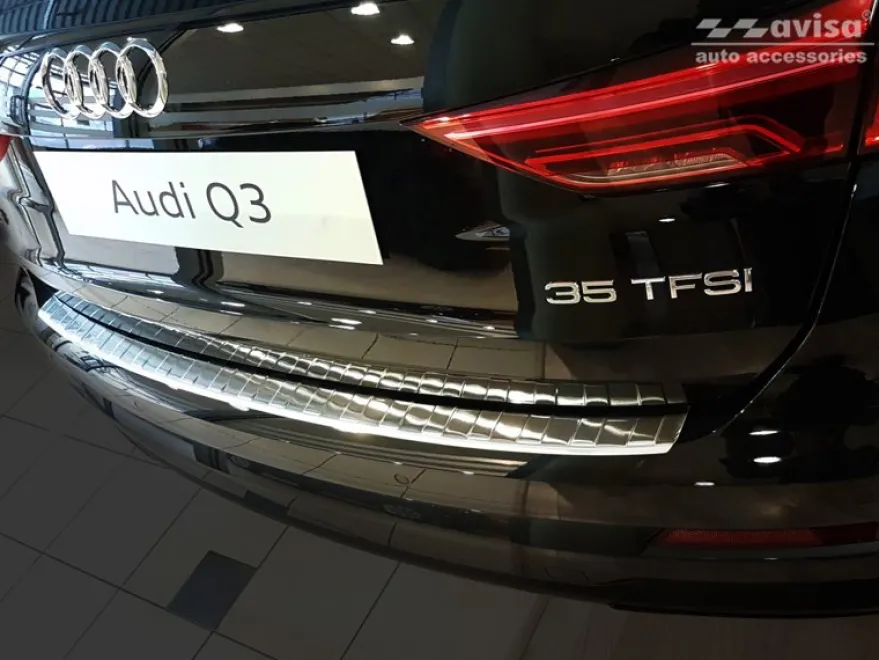 Lastskydd Rostfri Borstad Metall Audi Q3 II 2018-2019