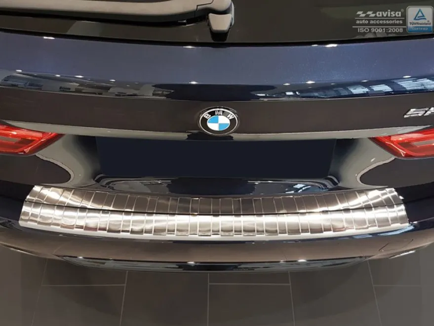 Lastskydd Rostfri Borstad Metall BMW G31 Touring 5-Serien 2017-2020