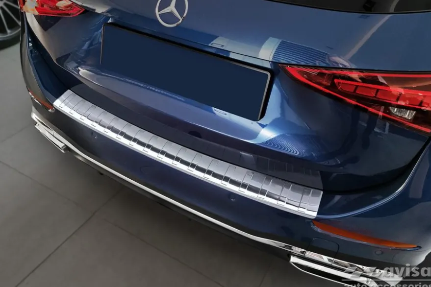 Lastskydd Rostfri Borstad Metall Mercedes C-Klass S206 Kombi AMG Paket 2021->