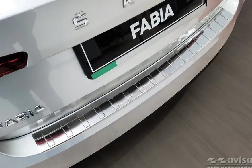 Lastskydd Rostfri Borstad Metall Skoda Fabia IV Hatchback 2021->