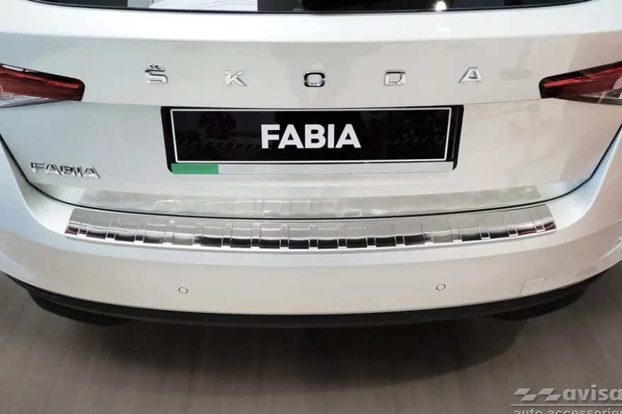 Lastskydd Rostfri Borstad Metall Skoda Fabia IV Hatchback 2021->