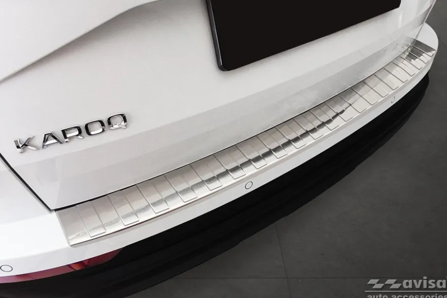 Lastskydd Rostfri Borstad Metall Skoda Karoq Facelift 2022->