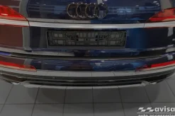 Lastskydd Rostfri Borstad Metall Svart Audi Q7 II 2015->