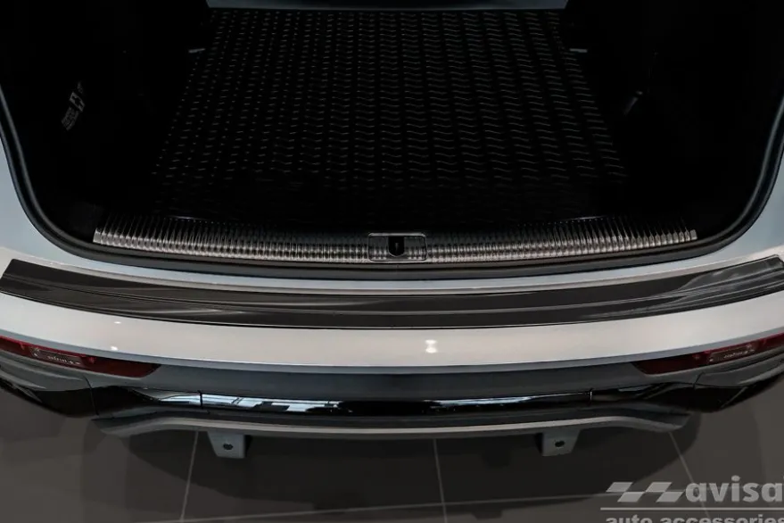 Lastskydd Rostfri Borstad Metall Svart Audi Q5 Sportsback 2020->