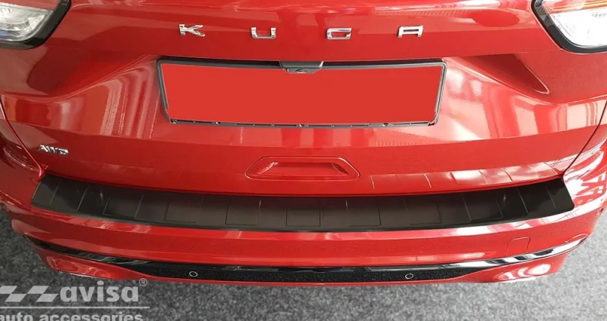 Lastskydd Rostfri Borstad Metall Svart Ford Kuga III 2019->