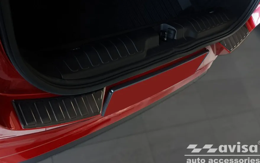 Lastskydd Rostfri Borstad Metall Svart Ford Puma 2019->