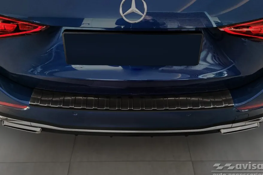 Lastskydd Rostfri Borstad Metall Svart Mercedes C-Klass S206 Kombi AMG-Paket 2021->