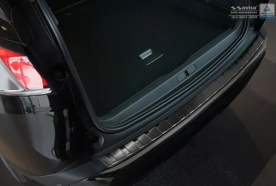 Lastskydd Rostfri Borstad Metall Svart Peugeot 3008 II 2016->