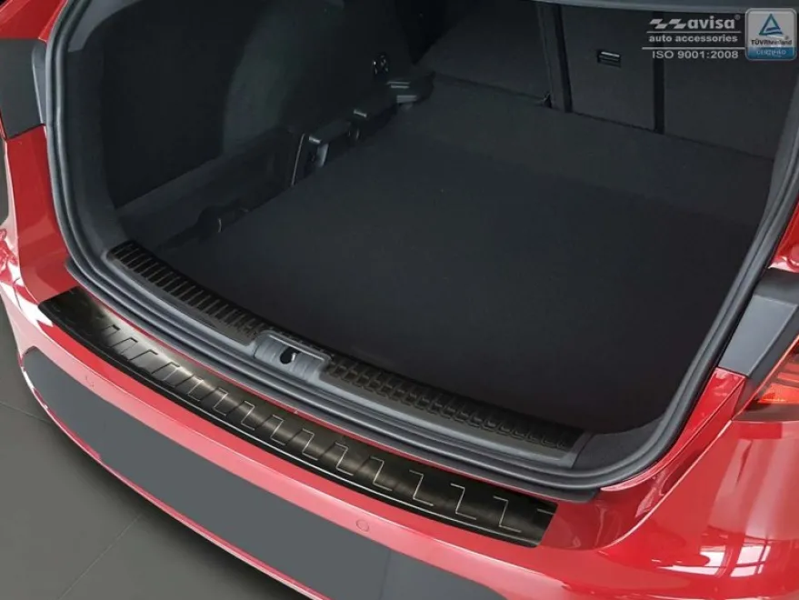 Lastskydd Rostfri Borstad Metall Svart Seat Leon III 5F ST 2013-2020