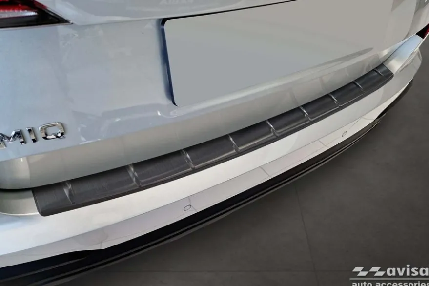 Lastskydd Rostfri Borstad Metall Svart Skoda Kamiq Facelift 2024->