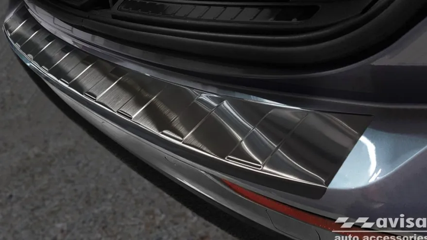 Lastskydd Rostfri Borstad Metall Svart Volvo V60 II 2018->