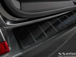 Lastskydd Rostfri Borstad Metall Svart VW Multivan, Caravelle T6 2015-><noscript><img width=