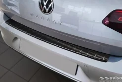 Lastskydd Rostfri Borstad Metall Svart Vw Passat B8 Sedan 2014-2023