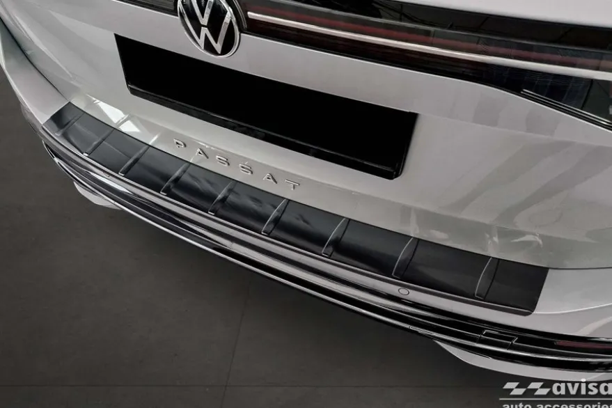 Lastskydd Rostfri Borstad Metall Svart VW Passat B9 Variant 2024->