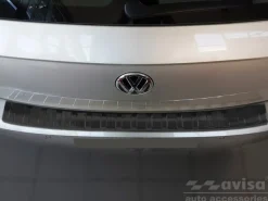 Lastskydd Rostfri Borstad Metall Svart VW Polo VI 2017->