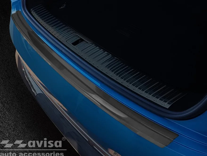 Lastskydd Rostfri Borstad Svart Metall Audi E-Tron 2018->