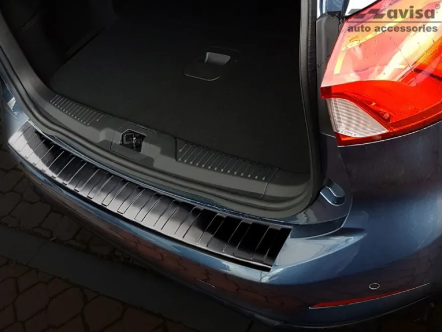 Lastskydd Rostfri Borstad Svart Metall Ford Focus IV Turnier 2018->