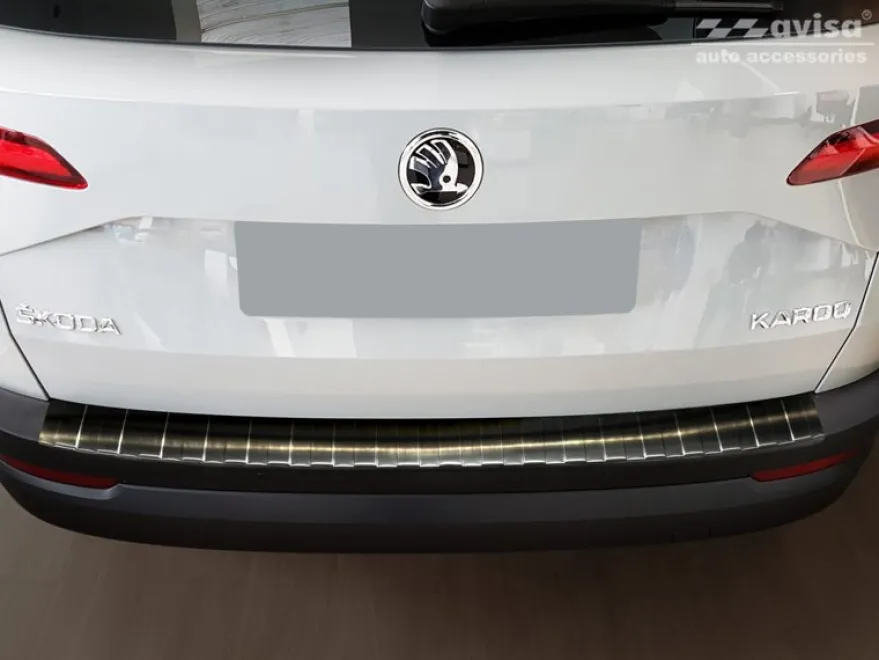 Lastskydd Rostfri Borstad Svart Metall Skoda Karoq Crossover 2017-2022