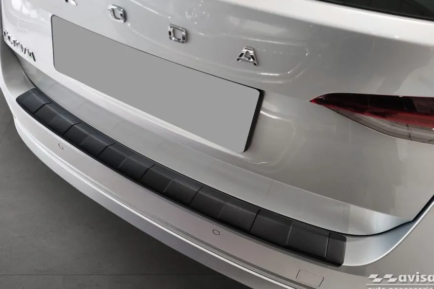 Lastskydd Rostfri Matt Svart Metall Skoda Octavia IV Kombi 2019->