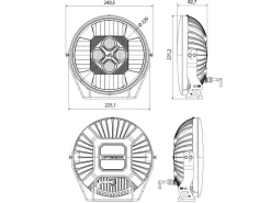LED Extraljus Optibeam NIN9 9 Tum