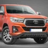 Lowbar EU frontbåge med hasplåt Svart - Toyota Hilux VIII Facelift 2020->