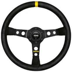 Momo Ratt Racing Modell 07 Svart 350mm Mocka