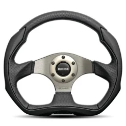 Momo Ratt Tuning Eagle Svart, Antracit 350mm Läder